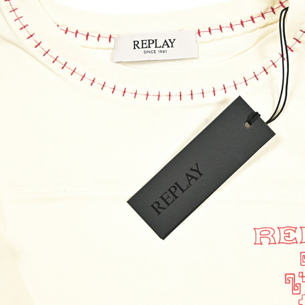 REPLAY コットン100% クロップド 半袖Tシャツ / レディース オフホワイト S | GUARDAROBA MILANO OFFICIAL STORE