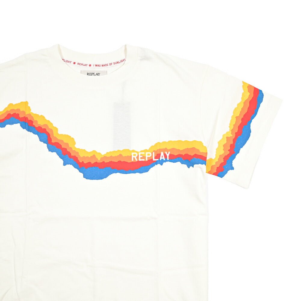 REPLAY コットン100% ワイドシルエット半袖Tシャツ / レディース ホワイト S | GUARDAROBA MILANO OFFICIAL STORE