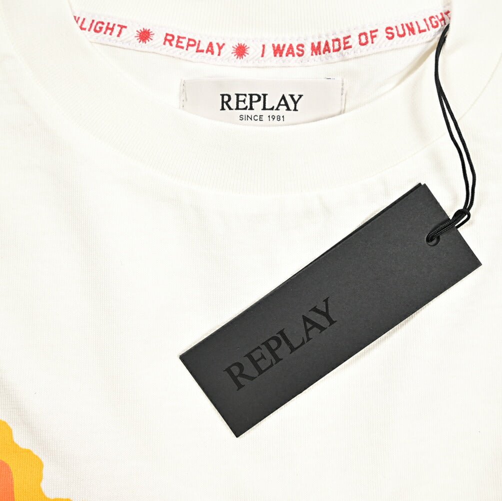 REPLAY コットン100% ワイドシルエット半袖Tシャツ / レディース ホワイト S | GUARDAROBA MILANO OFFICIAL STORE