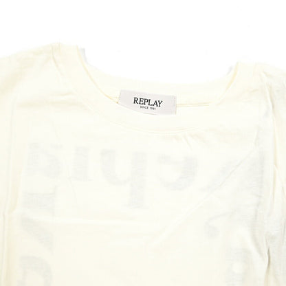 REPLAY コットン100% ノースリーブTシャツ / レディース オフホワイト XS | GUARDAROBA MILANO OFFICIAL STORE