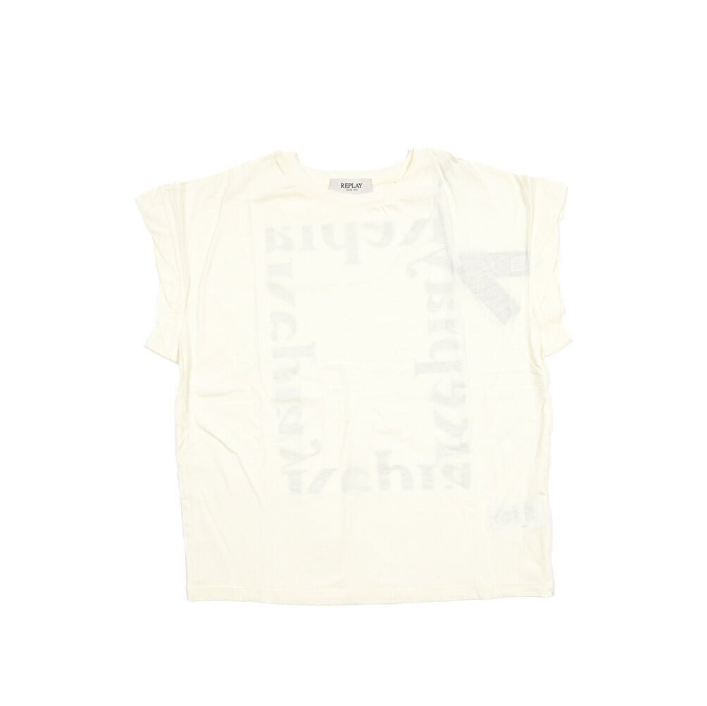 REPLAY コットン100% ノースリーブTシャツ / レディース オフホワイト XS | GUARDAROBA MILANO OFFICIAL STORE