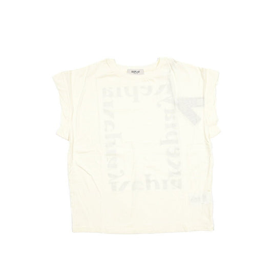 REPLAY コットン100% ノースリーブTシャツ / レディース オフホワイト XS | GUARDAROBA MILANO OFFICIAL STORE
