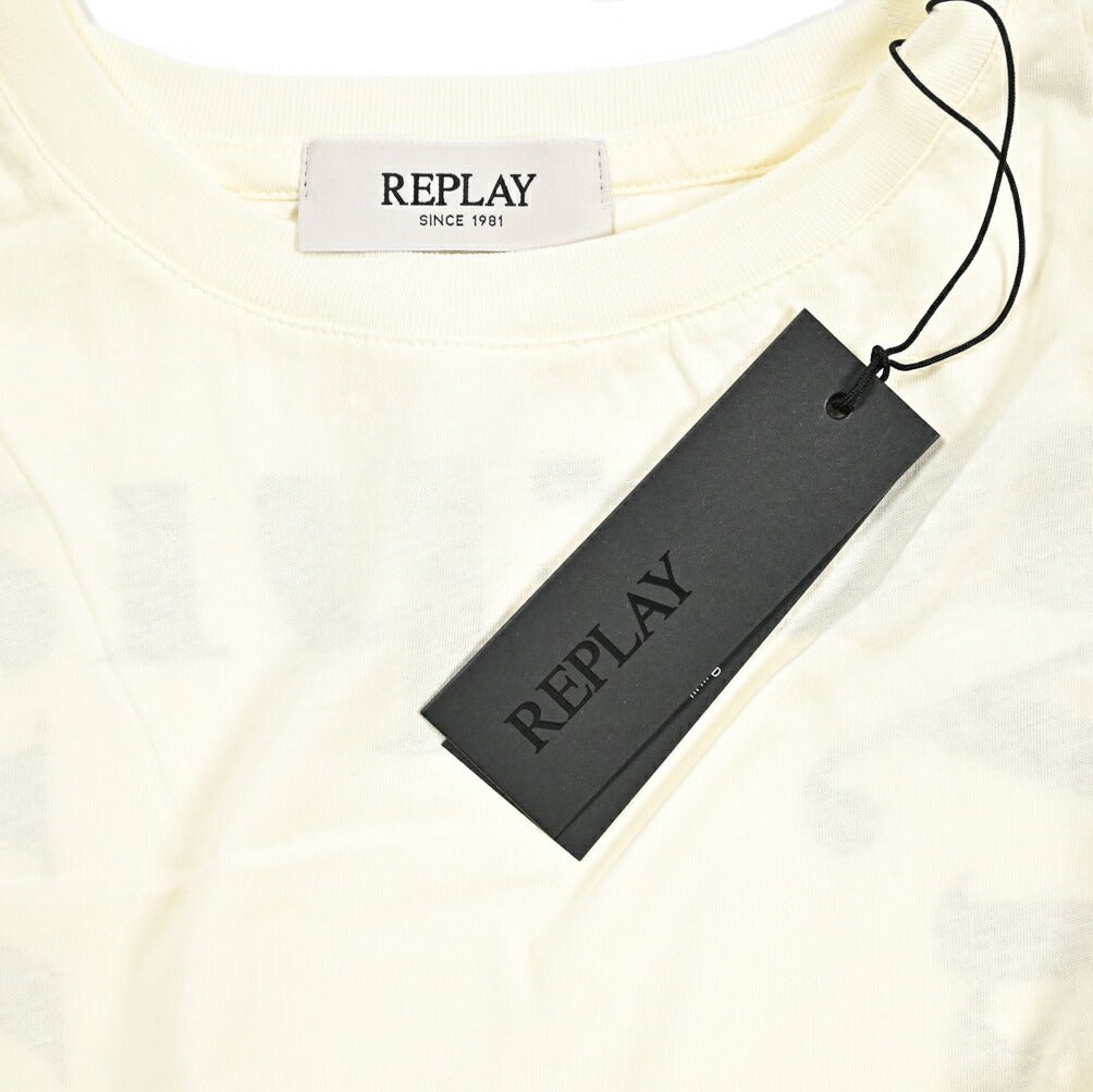 REPLAY コットン100% ノースリーブTシャツ / レディース オフホワイト XS | GUARDAROBA MILANO OFFICIAL STORE