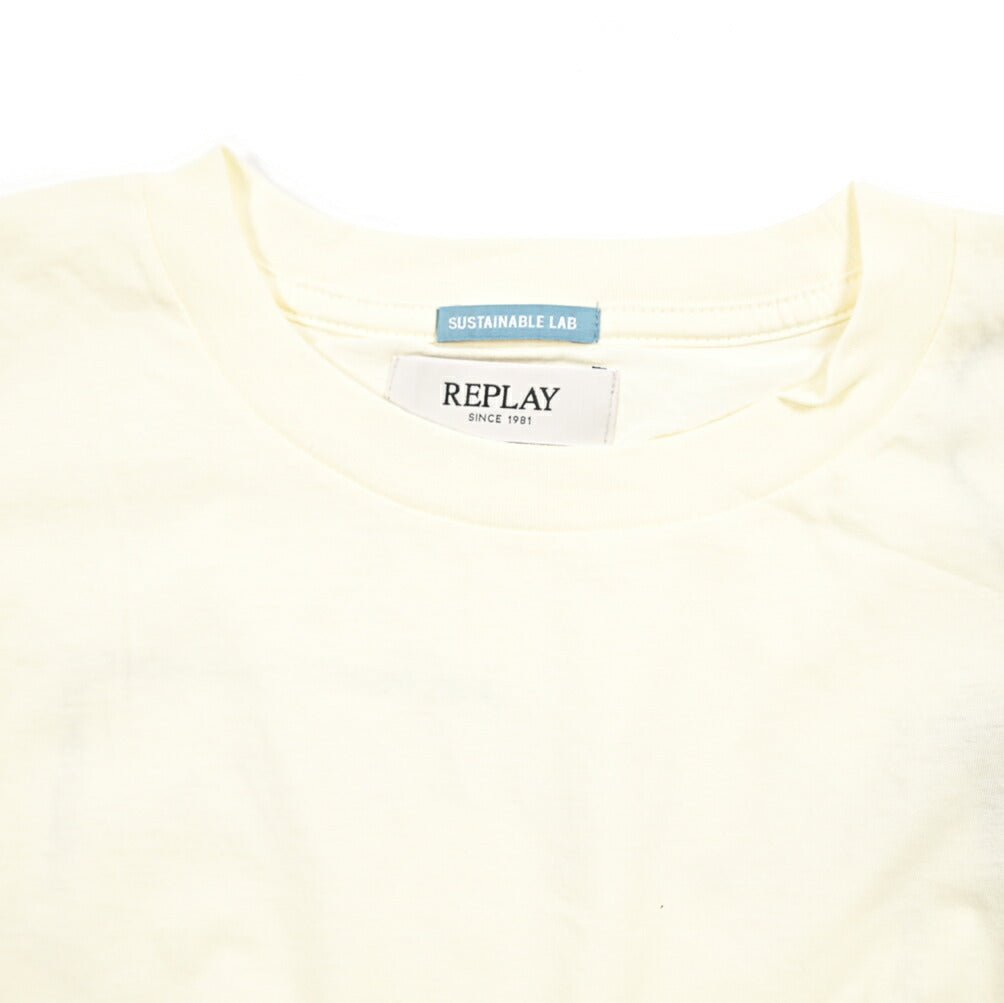 REPLAY オーガニックコットン100% ワイドシルエット半袖Tシャツ / レディース オフホワイト S | GUARDAROBA MILANO OFFICIAL STORE