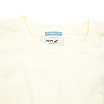 REPLAY オーガニックコットン100% ワイドシルエット半袖Tシャツ / レディース オフホワイト S | GUARDAROBA MILANO OFFICIAL STORE