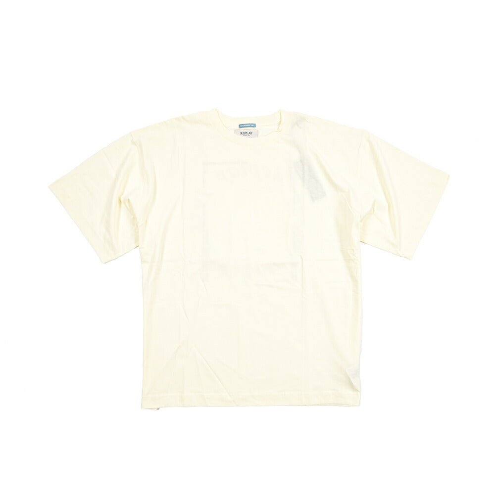 REPLAY オーガニックコットン100% ワイドシルエット半袖Tシャツ / レディース オフホワイト S | GUARDAROBA MILANO OFFICIAL STORE
