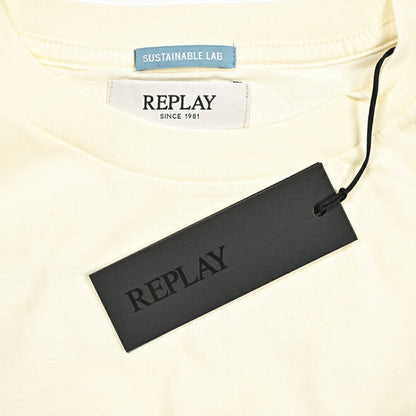 REPLAY オーガニックコットン100% ワイドシルエット半袖Tシャツ / レディース オフホワイト S | GUARDAROBA MILANO OFFICIAL STORE