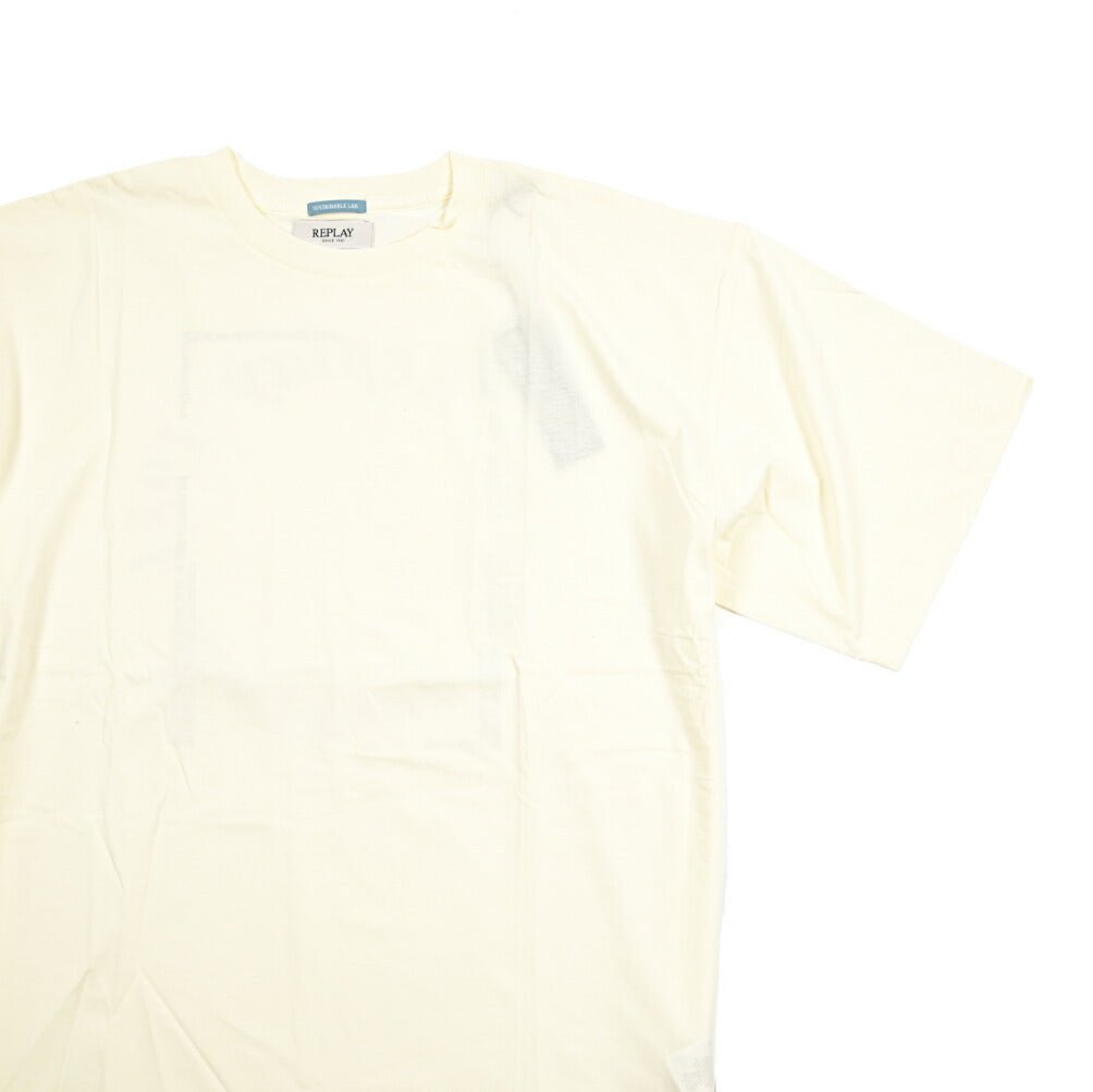 REPLAY オーガニックコットン100% ワイドシルエット半袖Tシャツ / レディース オフホワイト S | GUARDAROBA MILANO OFFICIAL STORE