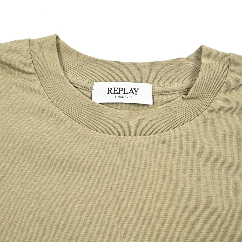 REPLAY コットン100% ノースリーブTシャツ / レディース カーキグリーン S | GUARDAROBA MILANO OFFICIAL STORE