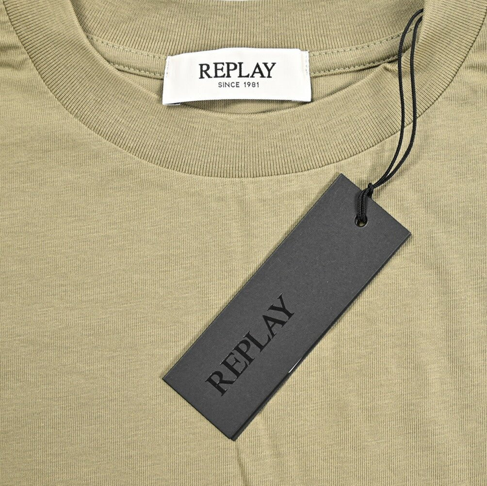REPLAY コットン100% ノースリーブTシャツ / レディース カーキグリーン S | GUARDAROBA MILANO OFFICIAL STORE
