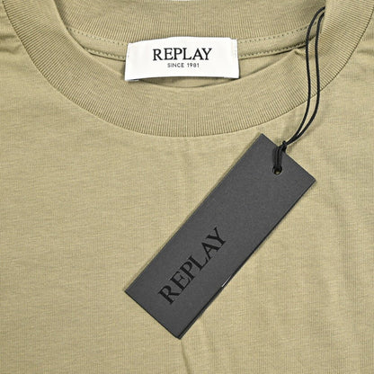 REPLAY コットン100% ノースリーブTシャツ / レディース カーキグリーン S | GUARDAROBA MILANO OFFICIAL STORE