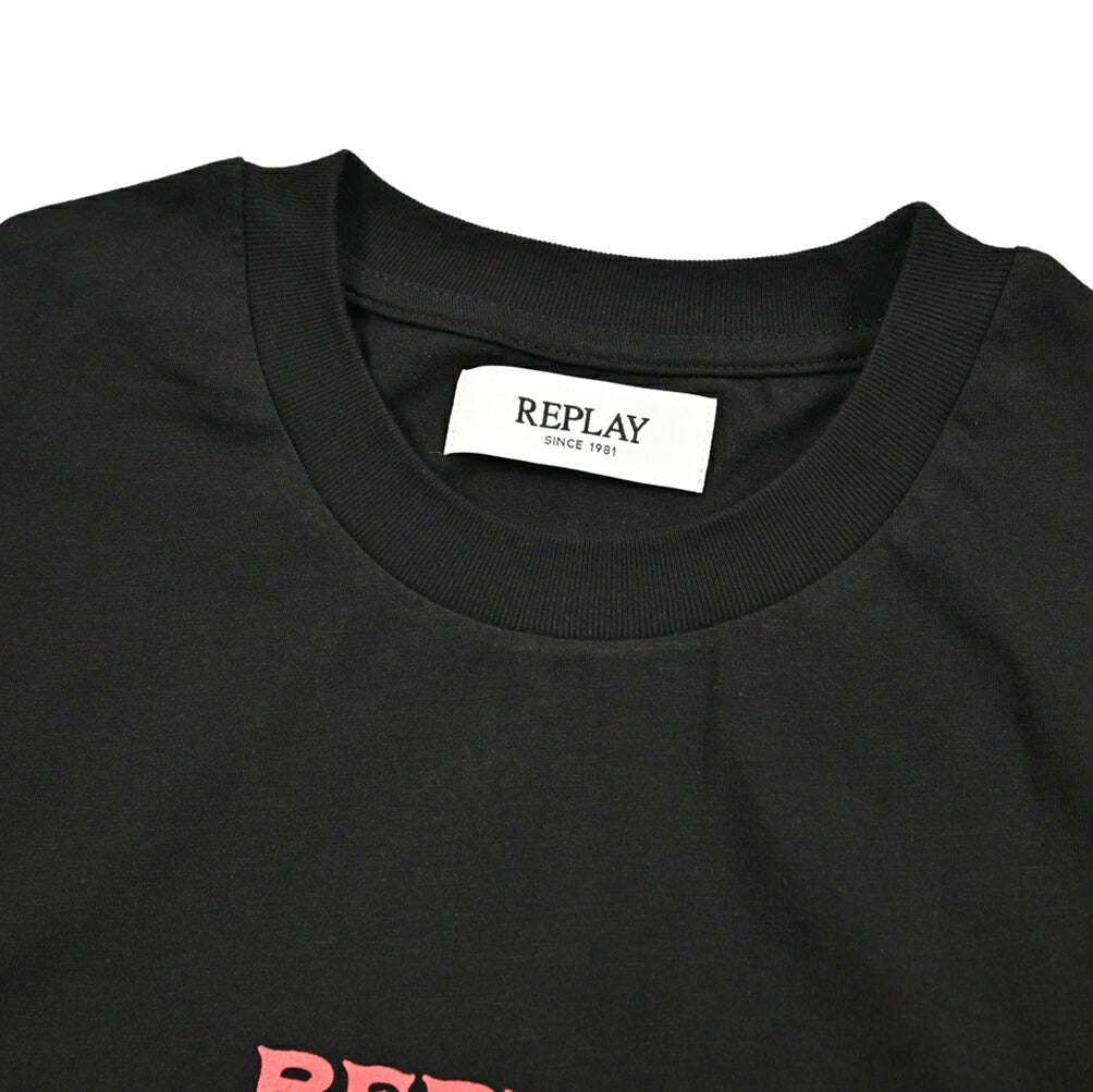 REPLAY リプレイ / コットン100% 半袖ロゴTシャツ / メンズ