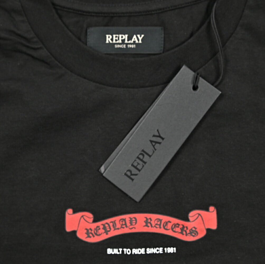 REPLAY コットン100% 半袖Tシャツ ブラック L | GUARDAROBA MILANO OFFICIAL STORE