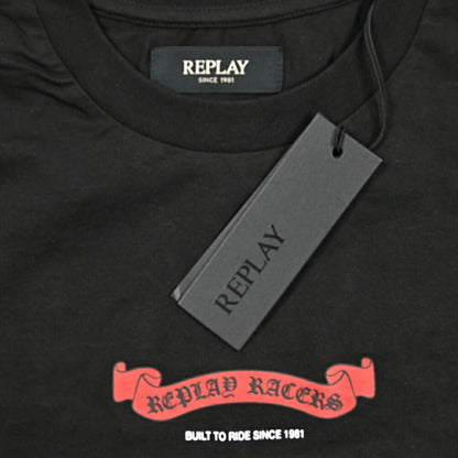 REPLAY コットン100% 半袖Tシャツ ブラック L | GUARDAROBA MILANO OFFICIAL STORE