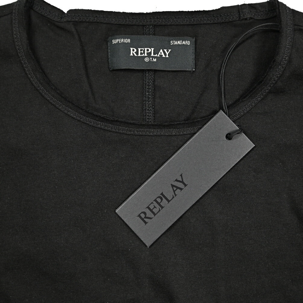 REPLAY コットン100% 長袖Tシャツ ブラック L | GUARDAROBA MILANO OFFICIAL STORE
