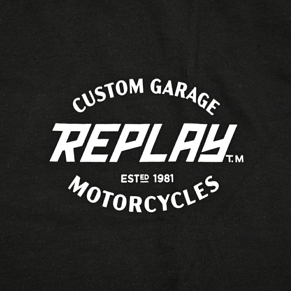 REPLAY コットン100% 長袖Tシャツ ブラック M | GUARDAROBA MILANO OFFICIAL STORE