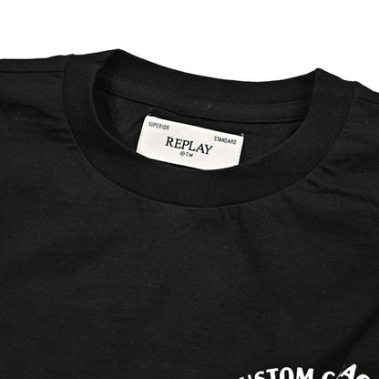 REPLAY コットン100% 長袖Tシャツ ブラック M | GUARDAROBA MILANO OFFICIAL STORE