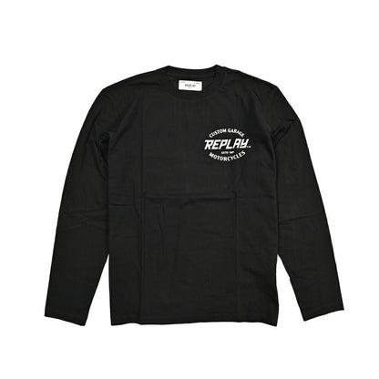 REPLAY コットン100% 長袖Tシャツ ブラック M | GUARDAROBA MILANO OFFICIAL STORE