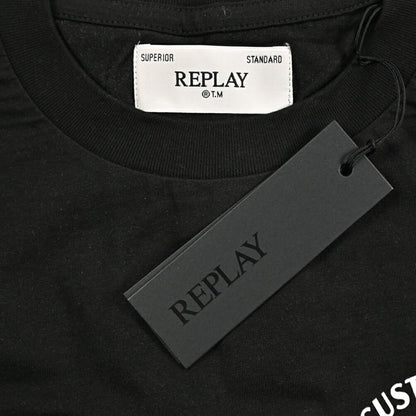 REPLAY コットン100% 長袖Tシャツ ブラック M | GUARDAROBA MILANO OFFICIAL STORE