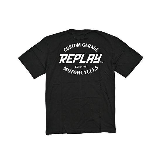 REPLAY コットン100% 半袖Tシャツ ブラック XL | GUARDAROBA MILANO OFFICIAL STORE