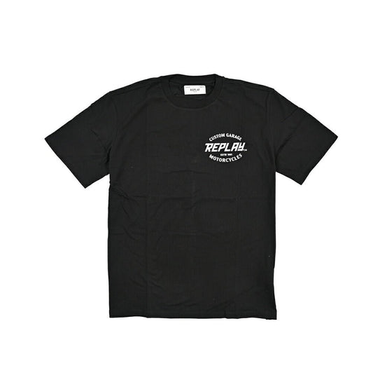 REPLAY コットン100% 半袖Tシャツ ブラック XL | GUARDAROBA MILANO OFFICIAL STORE