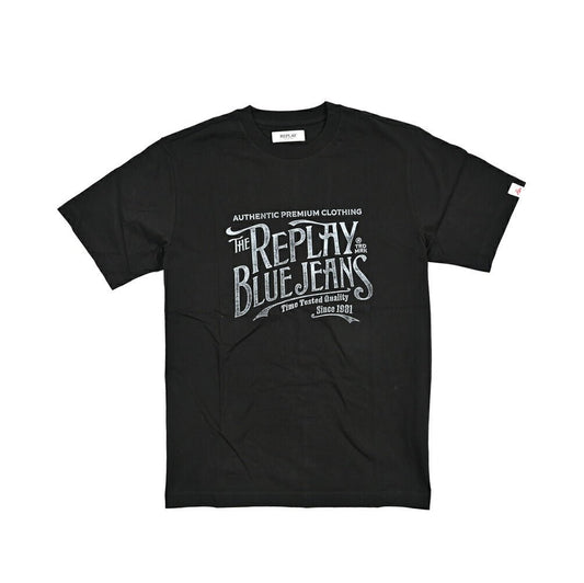 REPLAY コットン100% 半袖Tシャツ ブラック L | GUARDAROBA MILANO OFFICIAL STORE