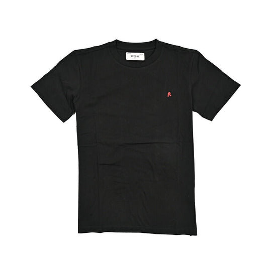 REPLAY コットン100% ワンポイントロゴ半袖Tシャツ ブラック XS | GUARDAROBA MILANO OFFICIAL STORE