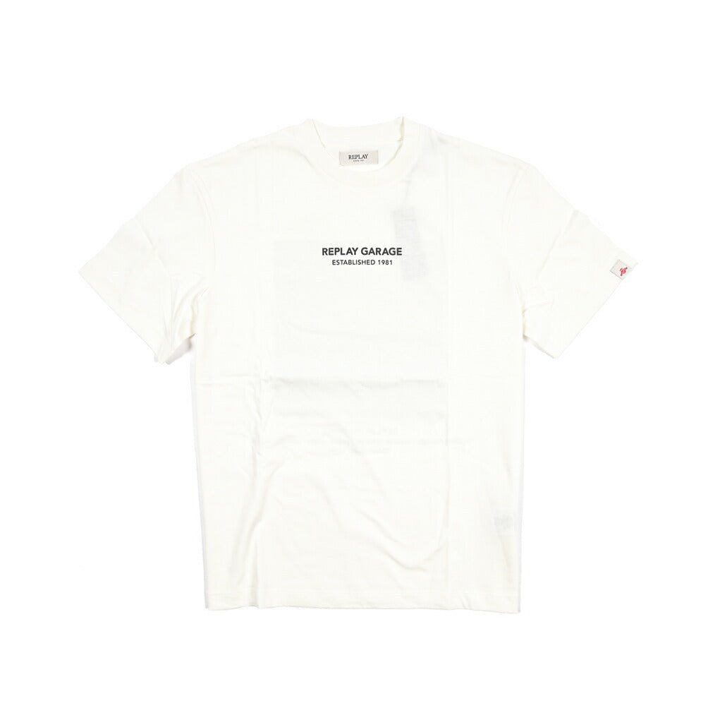 REPLAY コットン100% リラックスフィット半袖Tシャツ ホワイト L | GUARDAROBA MILANO OFFICIAL STORE
