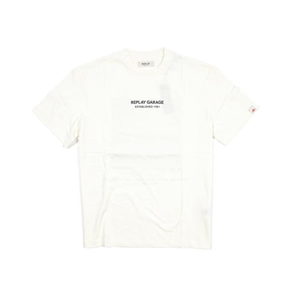 REPLAY コットン100% リラックスフィット半袖Tシャツ ホワイト L | GUARDAROBA MILANO OFFICIAL STORE