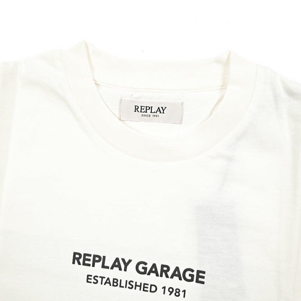 REPLAY コットン100% リラックスフィット半袖Tシャツ ホワイト L | GUARDAROBA MILANO OFFICIAL STORE