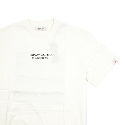 REPLAY コットン100% リラックスフィット半袖Tシャツ ホワイト L | GUARDAROBA MILANO OFFICIAL STORE