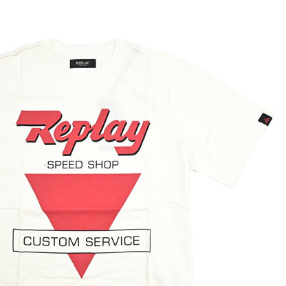 REPLAY コットン100% 半袖Tシャツ ホワイト L | GUARDAROBA MILANO OFFICIAL STORE