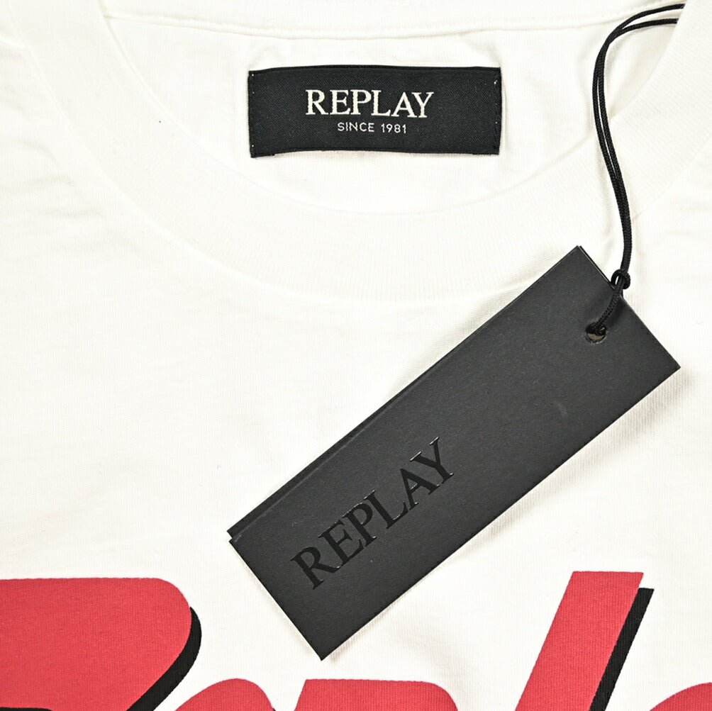 REPLAY コットン100% 半袖Tシャツ ホワイト L | GUARDAROBA MILANO OFFICIAL STORE