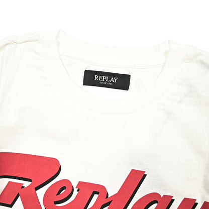 REPLAY コットン100% 半袖Tシャツ ホワイト L | GUARDAROBA MILANO OFFICIAL STORE