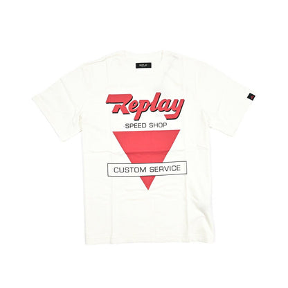REPLAY コットン100% 半袖Tシャツ ホワイト L | GUARDAROBA MILANO OFFICIAL STORE
