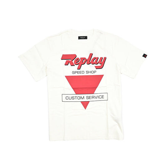 REPLAY コットン100% 半袖Tシャツ ホワイト L | GUARDAROBA MILANO OFFICIAL STORE