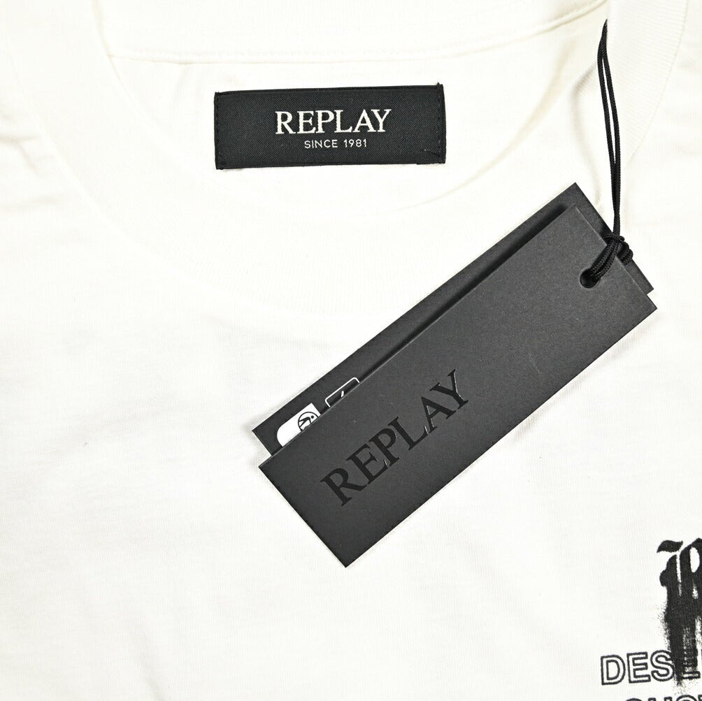 REPLAY コットン100% 半袖Tシャツ ホワイト L | GUARDAROBA MILANO OFFICIAL STORE