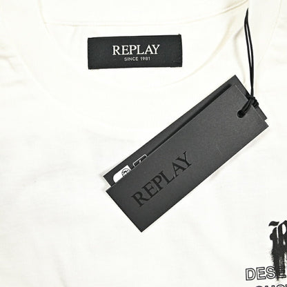 REPLAY コットン100% 半袖Tシャツ ホワイト L | GUARDAROBA MILANO OFFICIAL STORE