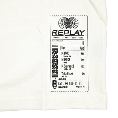 REPLAY コットン100% 半袖Tシャツ ホワイト L | GUARDAROBA MILANO OFFICIAL STORE