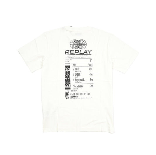 REPLAY コットン100% 半袖Tシャツ ホワイト L | GUARDAROBA MILANO OFFICIAL STORE