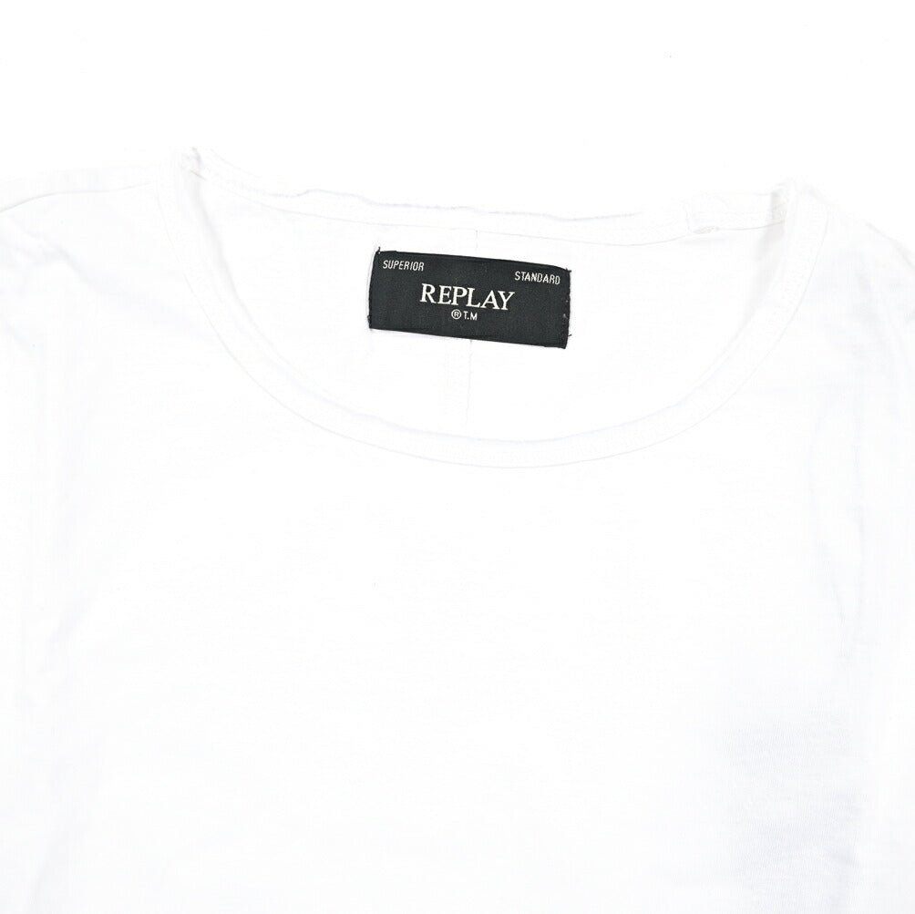 REPLAY コットン100% 長袖Tシャツ ホワイト L | GUARDAROBA MILANO OFFICIAL STORE