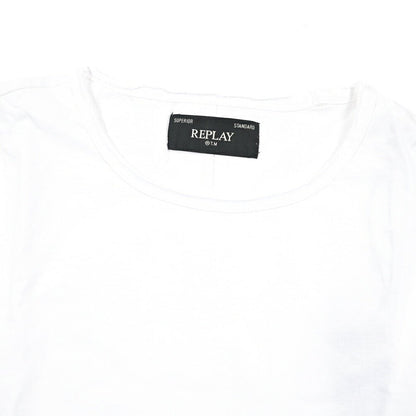 REPLAY コットン100% 長袖Tシャツ ホワイト L | GUARDAROBA MILANO OFFICIAL STORE
