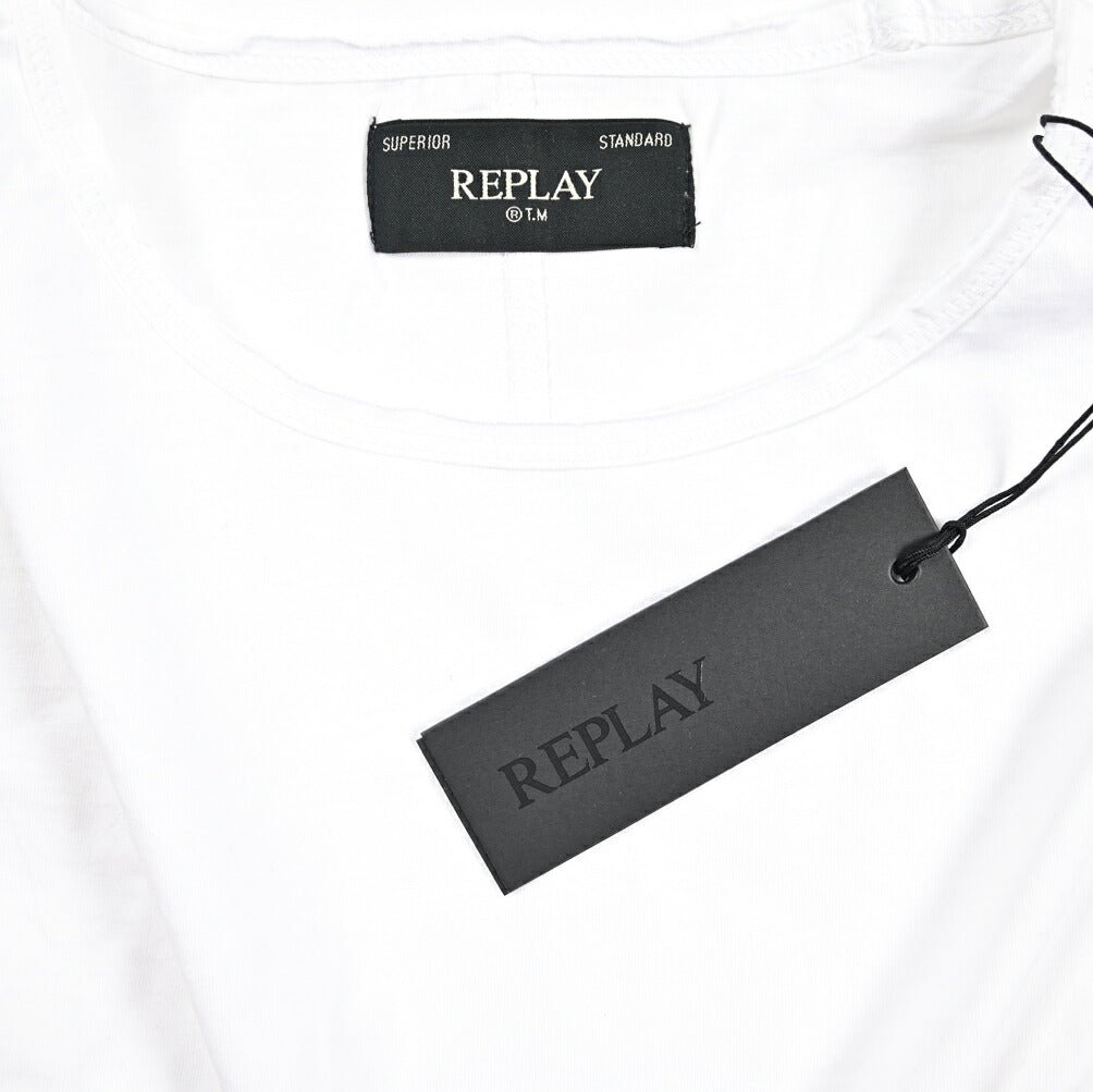 REPLAY コットン100% 長袖Tシャツ ホワイト L | GUARDAROBA MILANO OFFICIAL STORE