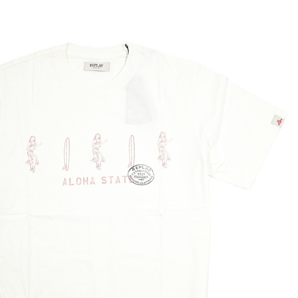 REPLAY コットン100% 半袖Tシャツ ホワイト L | GUARDAROBA MILANO OFFICIAL STORE