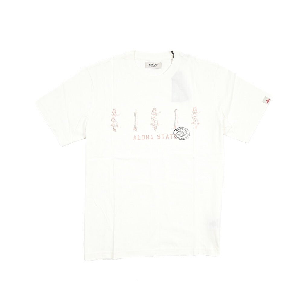 REPLAY コットン100% 半袖Tシャツ ホワイト L | GUARDAROBA MILANO OFFICIAL STORE