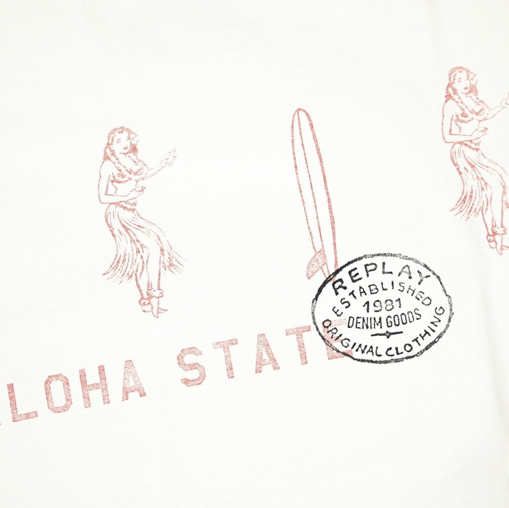 REPLAY コットン100% 半袖Tシャツ ホワイト L | GUARDAROBA MILANO OFFICIAL STORE