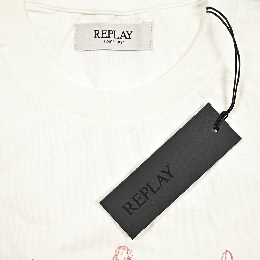 REPLAY コットン100% 半袖Tシャツ ホワイト L | GUARDAROBA MILANO OFFICIAL STORE