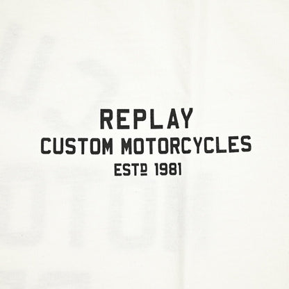 REPLAY コットン100% 半袖Tシャツ ホワイト L | GUARDAROBA MILANO OFFICIAL STORE