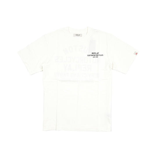 REPLAY コットン100% 半袖Tシャツ ホワイト L | GUARDAROBA MILANO OFFICIAL STORE