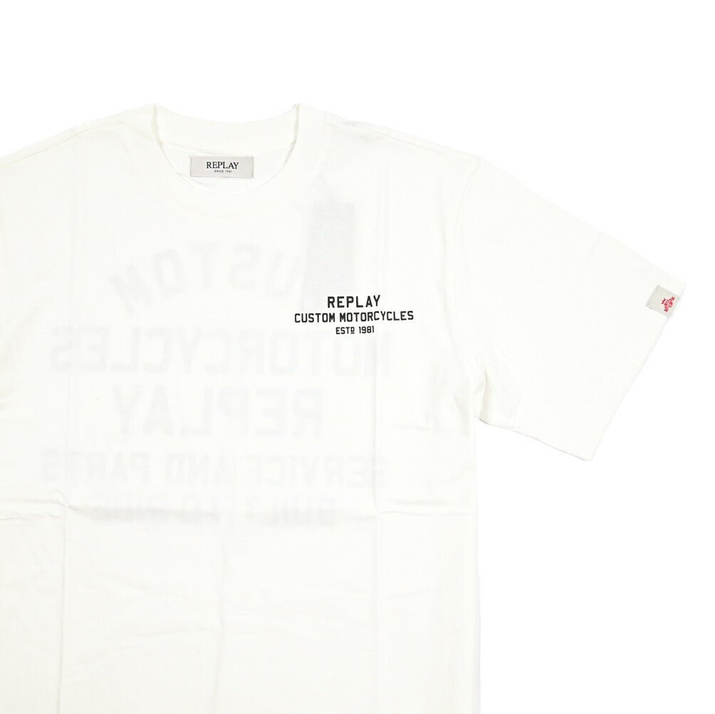 REPLAY コットン100% 半袖Tシャツ ホワイト L | GUARDAROBA MILANO OFFICIAL STORE